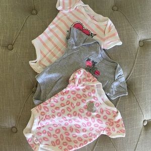 Betsey Johnson baby girl onesie 3 pack set